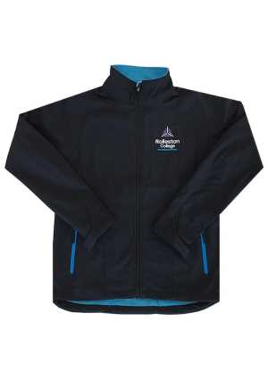 Rolleston College Softshell Navy/Cyan