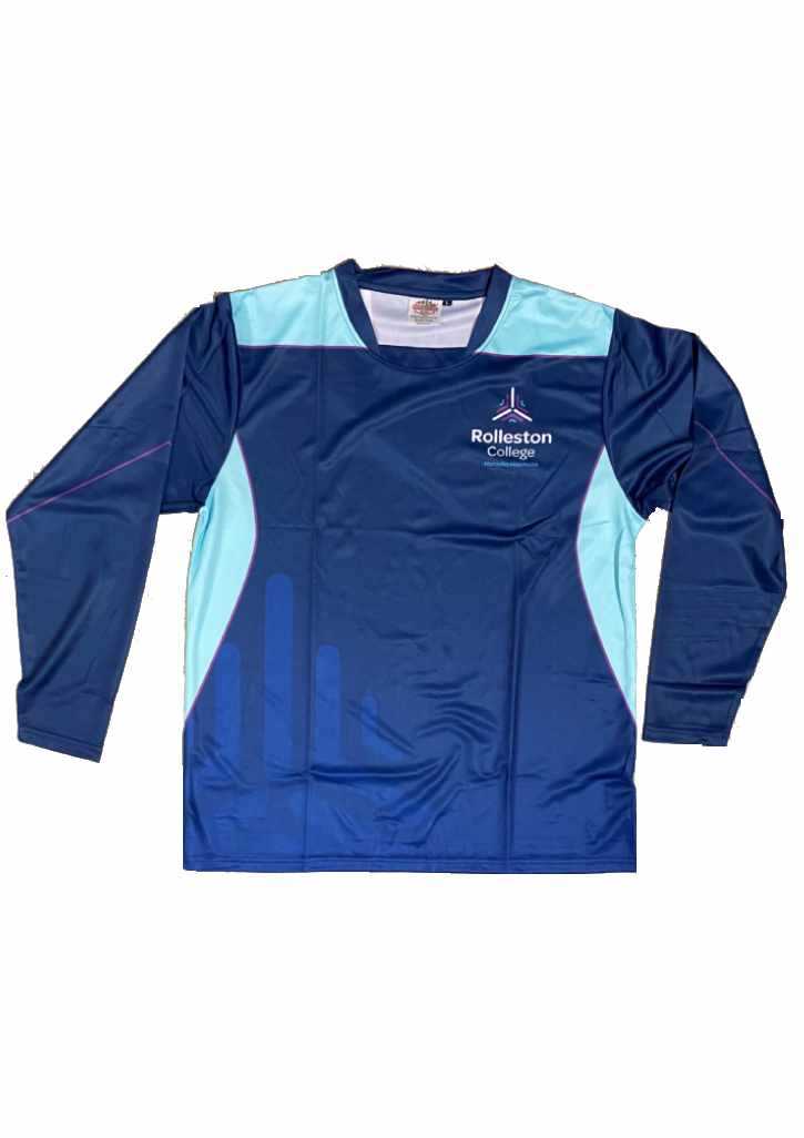 Rolleston College Boys LS Training Top Navy/Teal