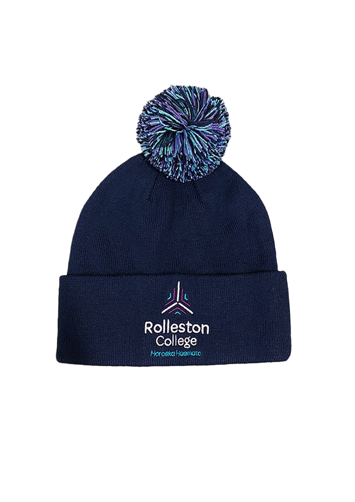 Rolleston College Beanie Navy One Size